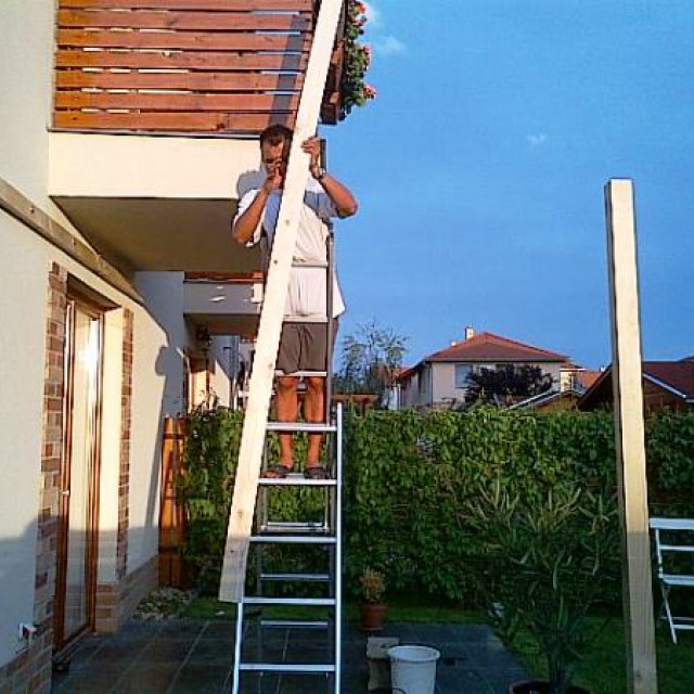 Pergola kihúzható árnyékolóval