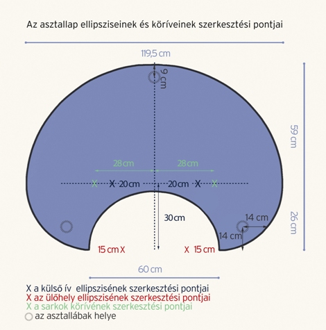 Formatervezett asztal kicsiknek és nagyoknak