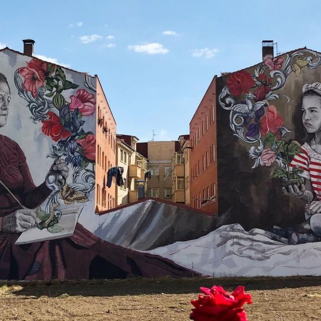 Hatalmas fotórealisztikus festmények tűzfalakon