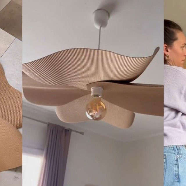 Modern DIY lámpaernyő csomagolópapírból: látványos dekoráció albérletbe is!