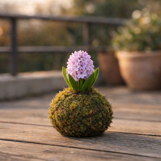 Lebegő zöld gömbökbe zárt tavaszi hagymások: dekorálj idén másképp a virágokkal!